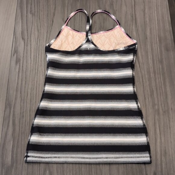 3/$20 IVIVVA By Lululemon Striped Racerback Tank Top Athletic Yoga Gymnastics - Picture 6 of 12